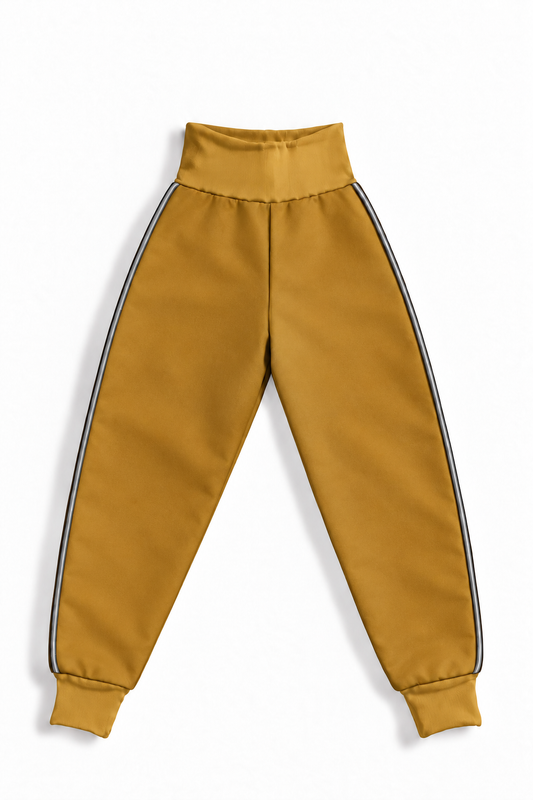 Children's softshell trousers - mustard