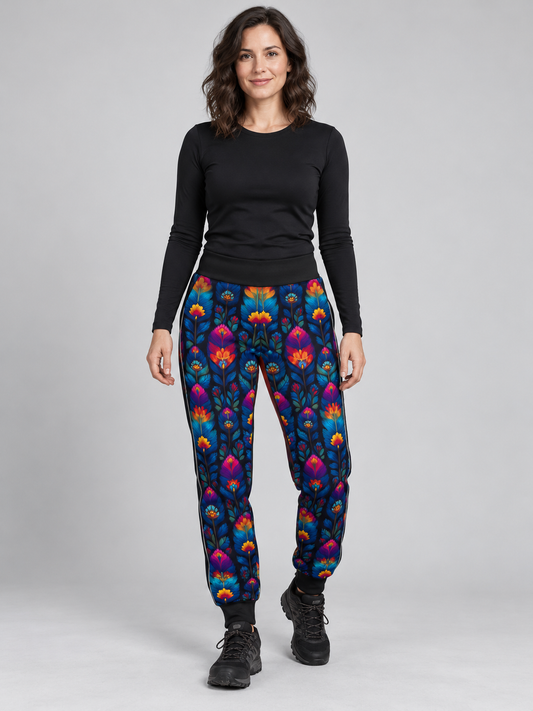 Spodnie softshell damskie grzyby folk