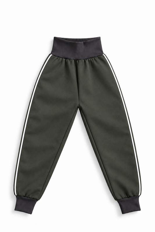 Spodnie softshell dziecięce - khaki oliwka