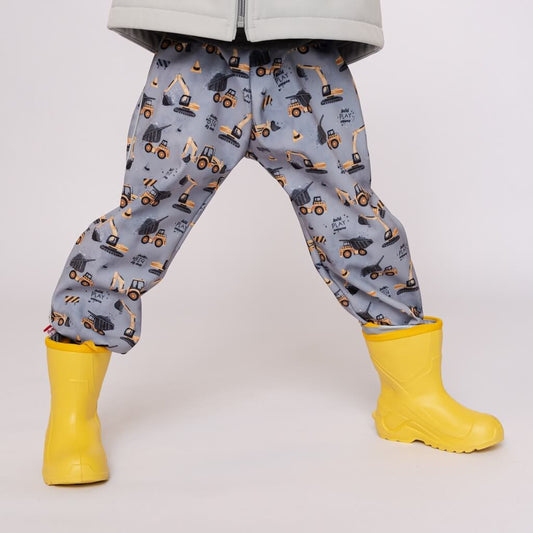 Children's softshell trousers - growing - excavators