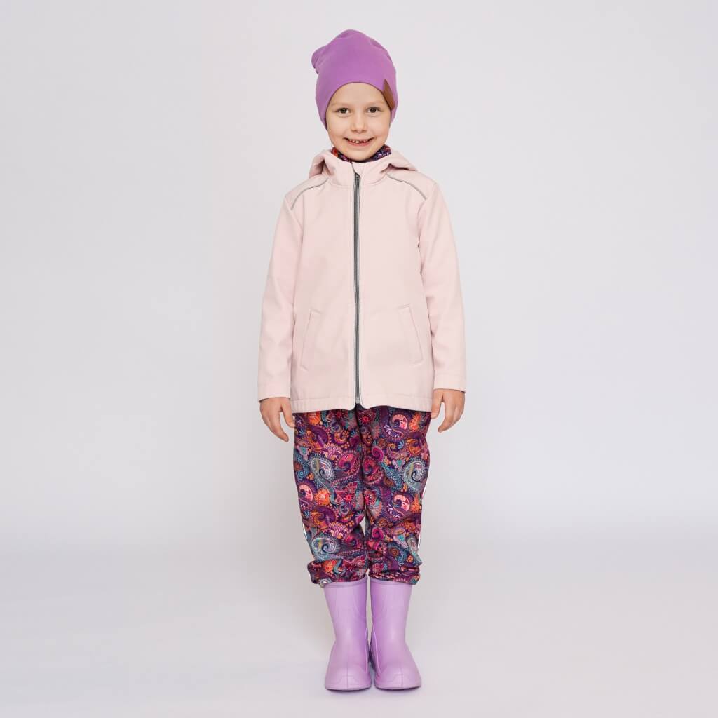 Spodnie softshell dziecięce - rosnące - orient fiolet (dostępne od ręki)