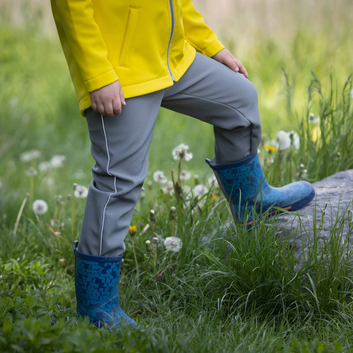 Spodnie softshell dziecięce - grafitowe