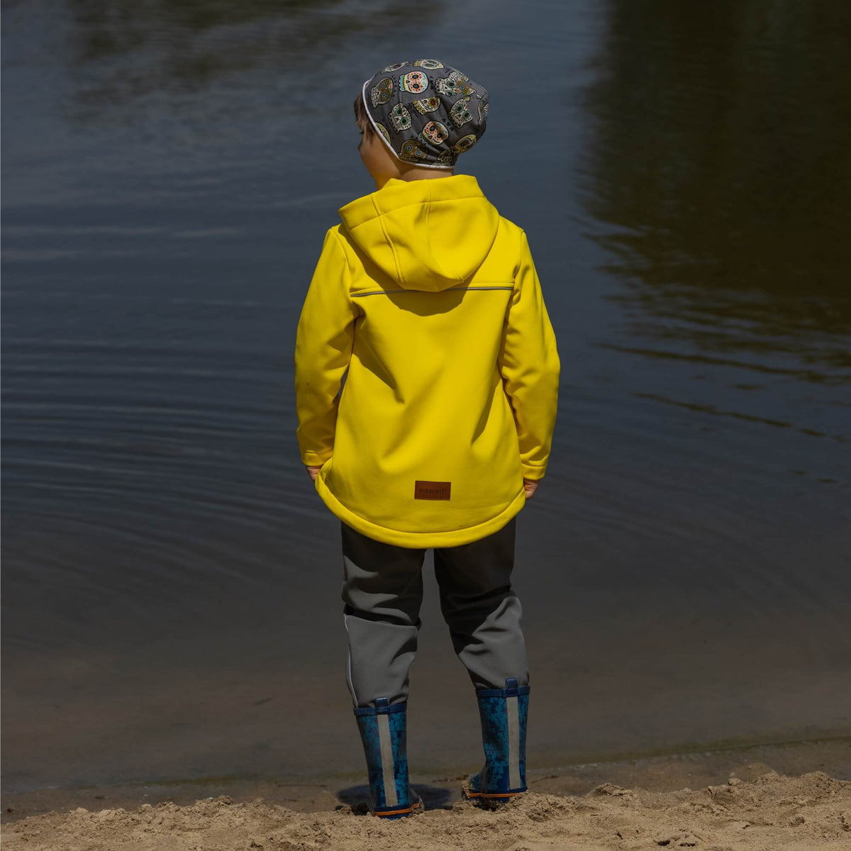 Spodnie softshell dziecięce - grafitowe