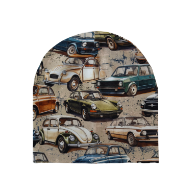 samochody retro czapka cienka 