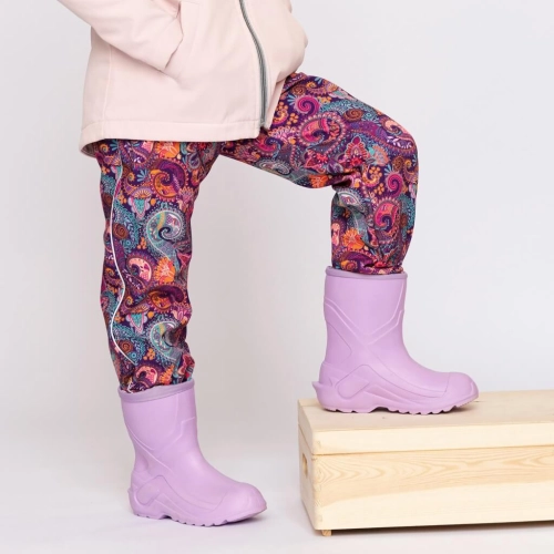 wodoodporne spodnie softshell wzór orient fiolet