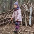 spodnie outdoorowe softshell dziecięce orient fiolet